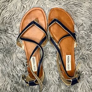Steve Madden criss cross navy sandals
